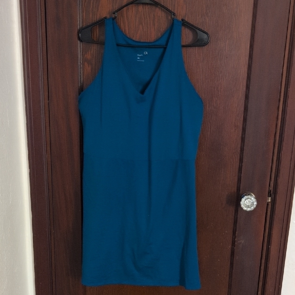 Gap Fit Blue Active wear Dress With Bike Shorts Under Size XL